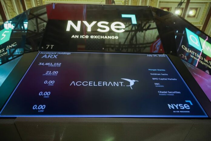 IPO da Accelerant - crédito da foto: Michael Nagle/Bloomberg News