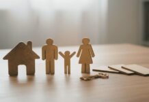 Negativas de indenização e cláusulas contratuais estão entre principais queixas de consumidores de seguros, aponta OCDE Figuras de madeira de uma casa e de uma família sobre uma mesa, ao lado de uma chave, ilustrando seguros e consumidores